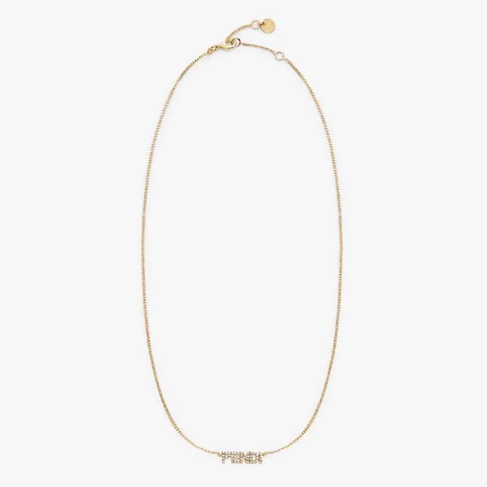 Fendi Signature Necklace Gold for Women in colored Fendi Signature Necklace Gold for Women in colored