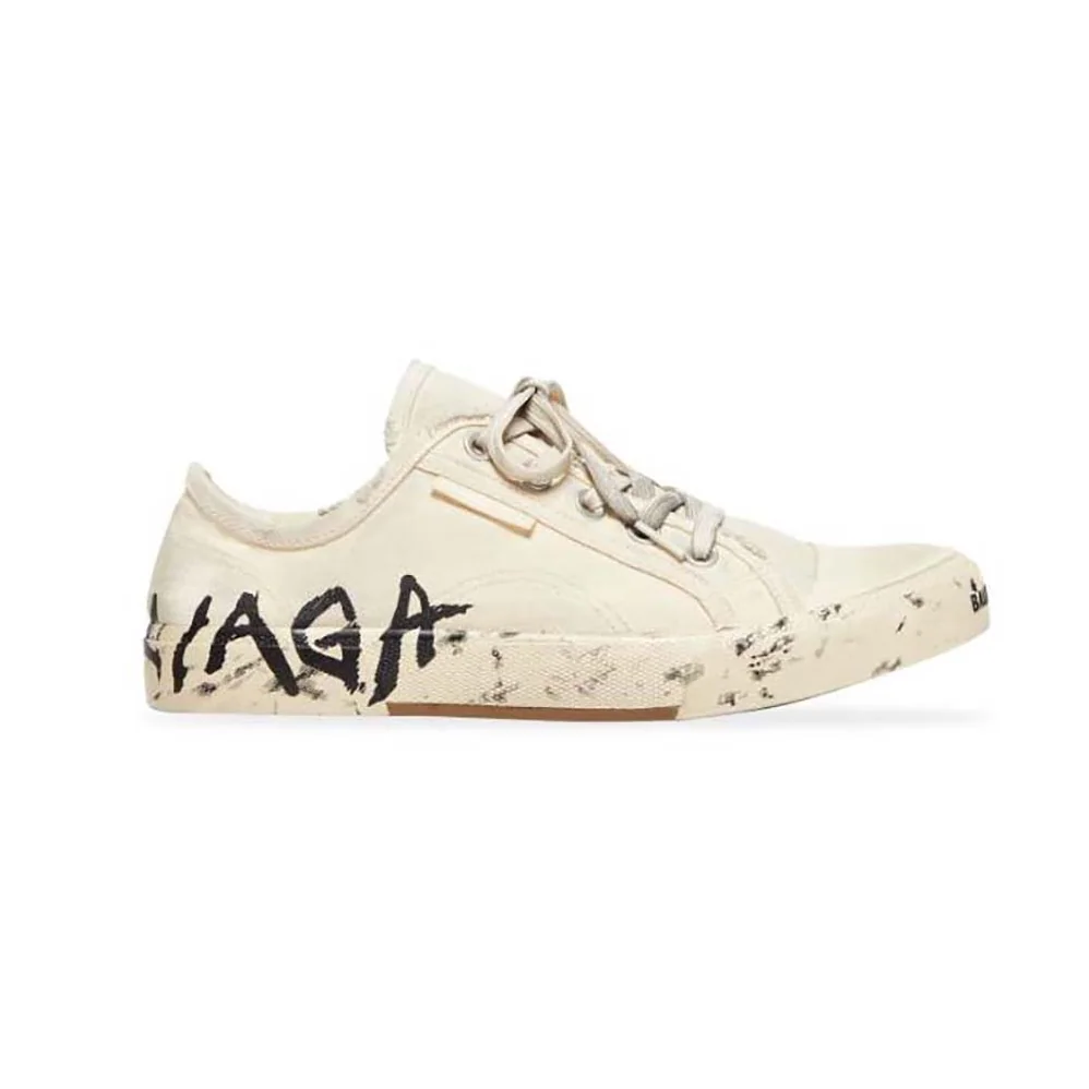 Balenciaga Paris Low Top Graffiti Sneaker in White for Unisex Balenciaga Paris Low Top Graffiti Sneaker in White for Unisex