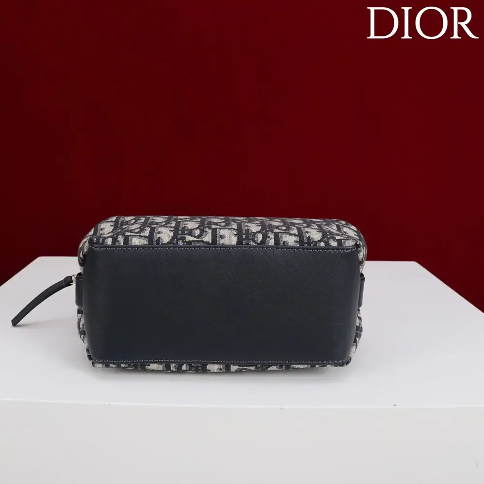 Dior Bow Pouch Blue Dior Oblique Jacquard for Women