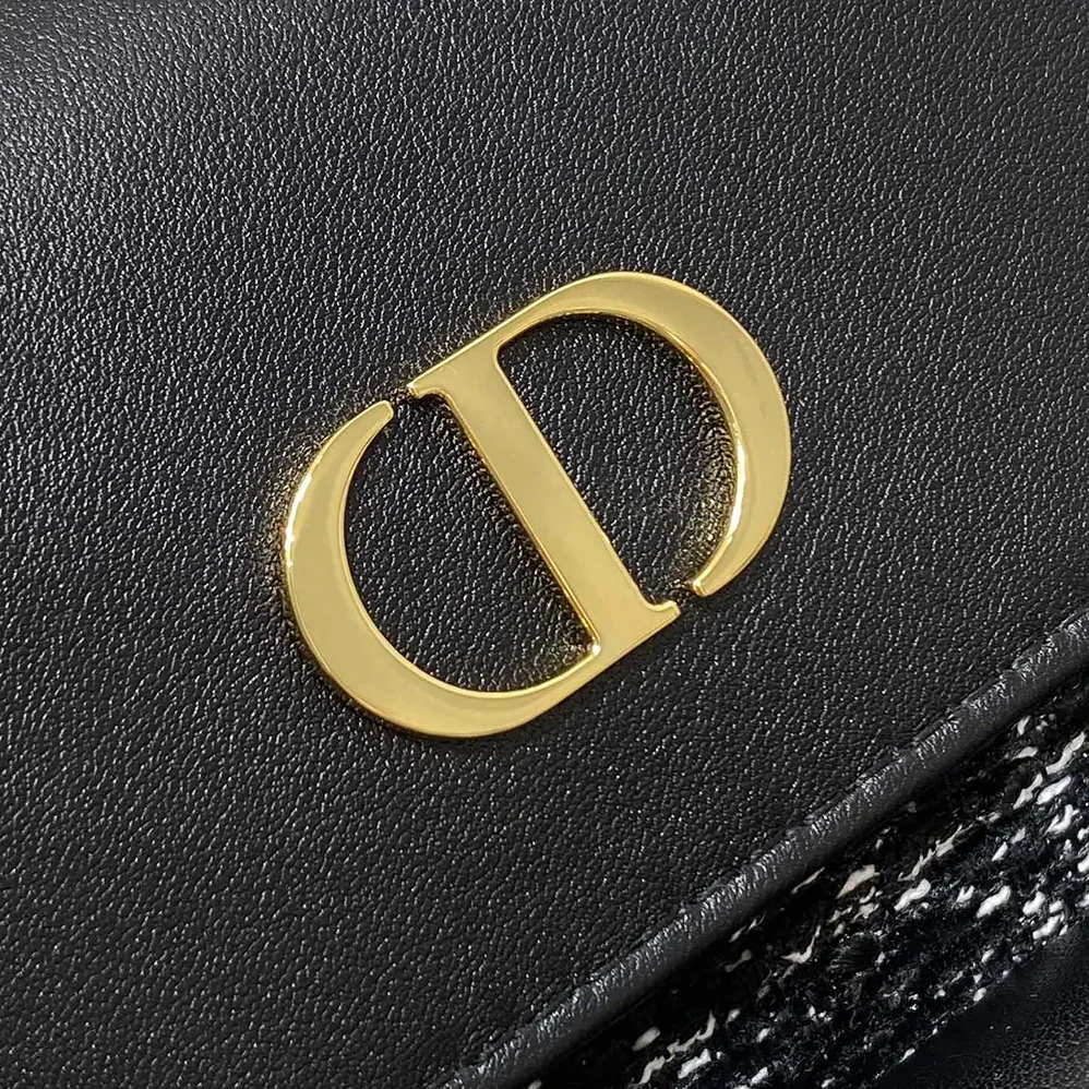 Dior Small Dior Caro Backpack Black Tweed with White Cannage Motif for Women Dior Small Dior Caro Backpack Black Tweed with White Cannage Motif for Women