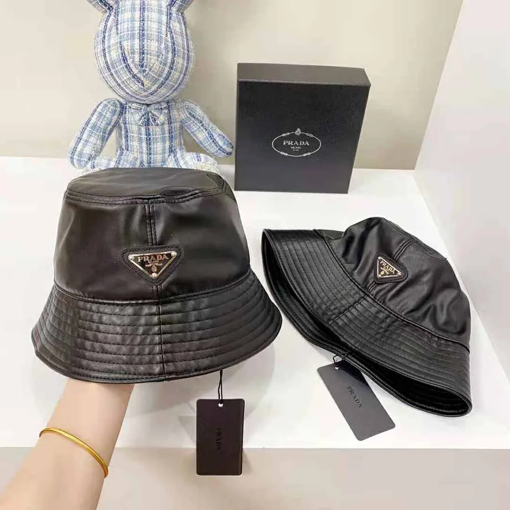 Prada Nappa Leather Bucket Hat for Women Prada Nappa Leather Bucket Hat for Women