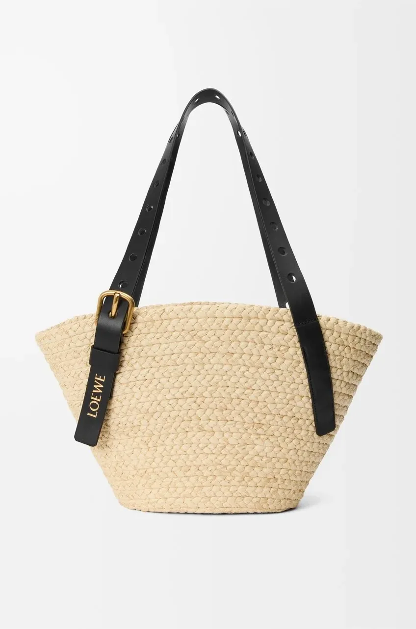 Loewe Small Punch Hole Basket Raffia Natural / - A223BBPX01