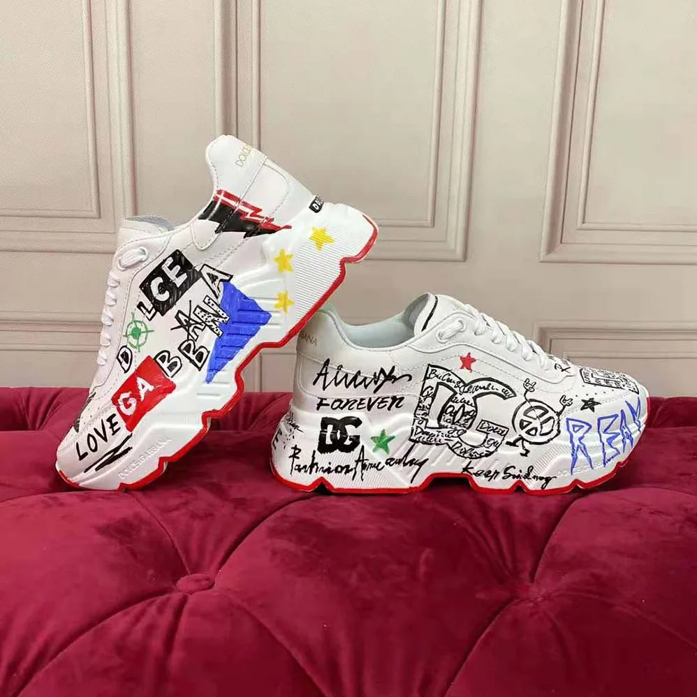 Dolce Gabbana D&G Calfskin Nappa Daymaster Sneakers for Women in Black Dolce Gabbana D&G Calfskin Nappa Daymaster Sneakers for Women in Black