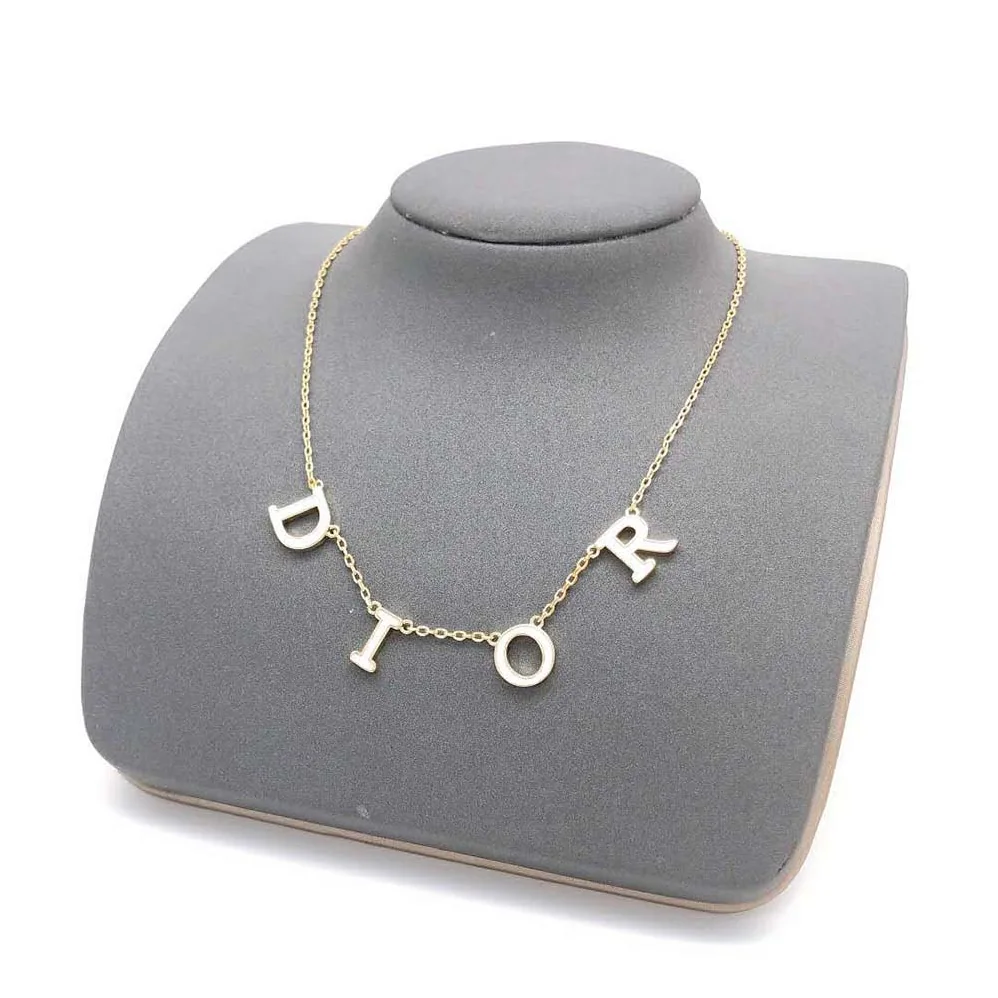 Dior Dio(r)evolution Necklace Gold-Finish Metal and White Lacquer for Women Dior Dio(r)evolution Necklace Gold-Finish Metal and White Lacquer for Women