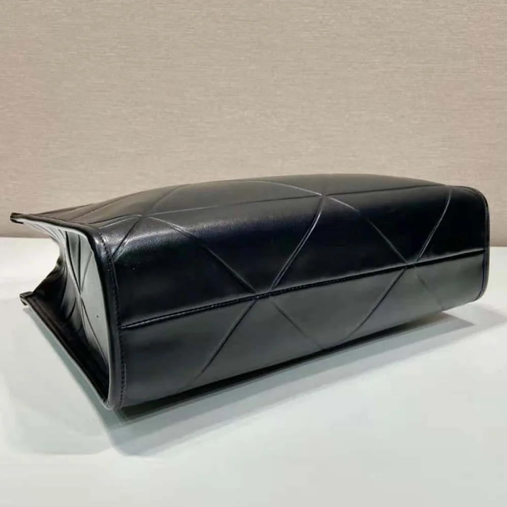 Prada Small Leather Prada Symbole Bag with Topstitching for Women
