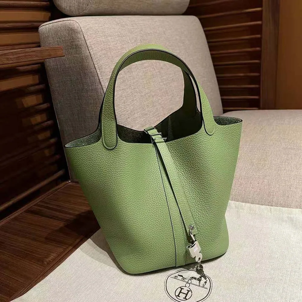 Hermes Picotin Lock 22cm in Clémence leather for Women in Aqua Hermes Picotin Lock 22cm in Clémence leather for Women in Aqua