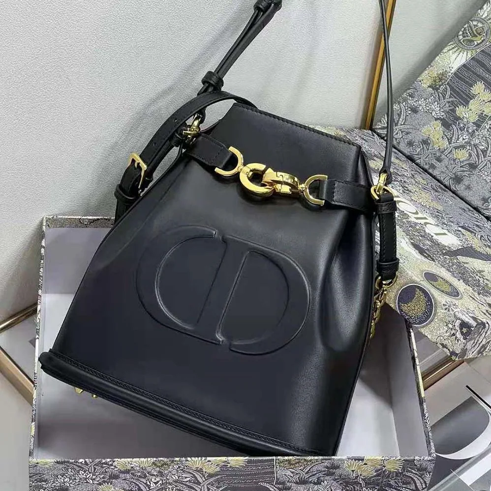 Dior Medium C'est Dior Bag Black CD for Women in Embossed Calfskin Dior Medium C'est Dior Bag Black CD for Women in Embossed Calfskin