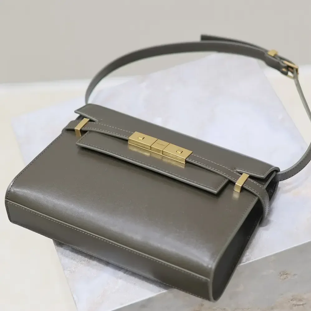 Saint Laurent YSL Manhattan Small in Box Saint Laurent for Women in Dark Green Saint Laurent YSL Manhattan Small in Box Saint Laurent for Women in Dark Green
