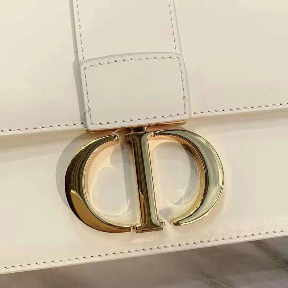 Dior 30 Montaigne Bag Des Vents Box Calfskin for Women in White Dior 30 Montaigne Bag Des Vents Box Calfskin for Women in White