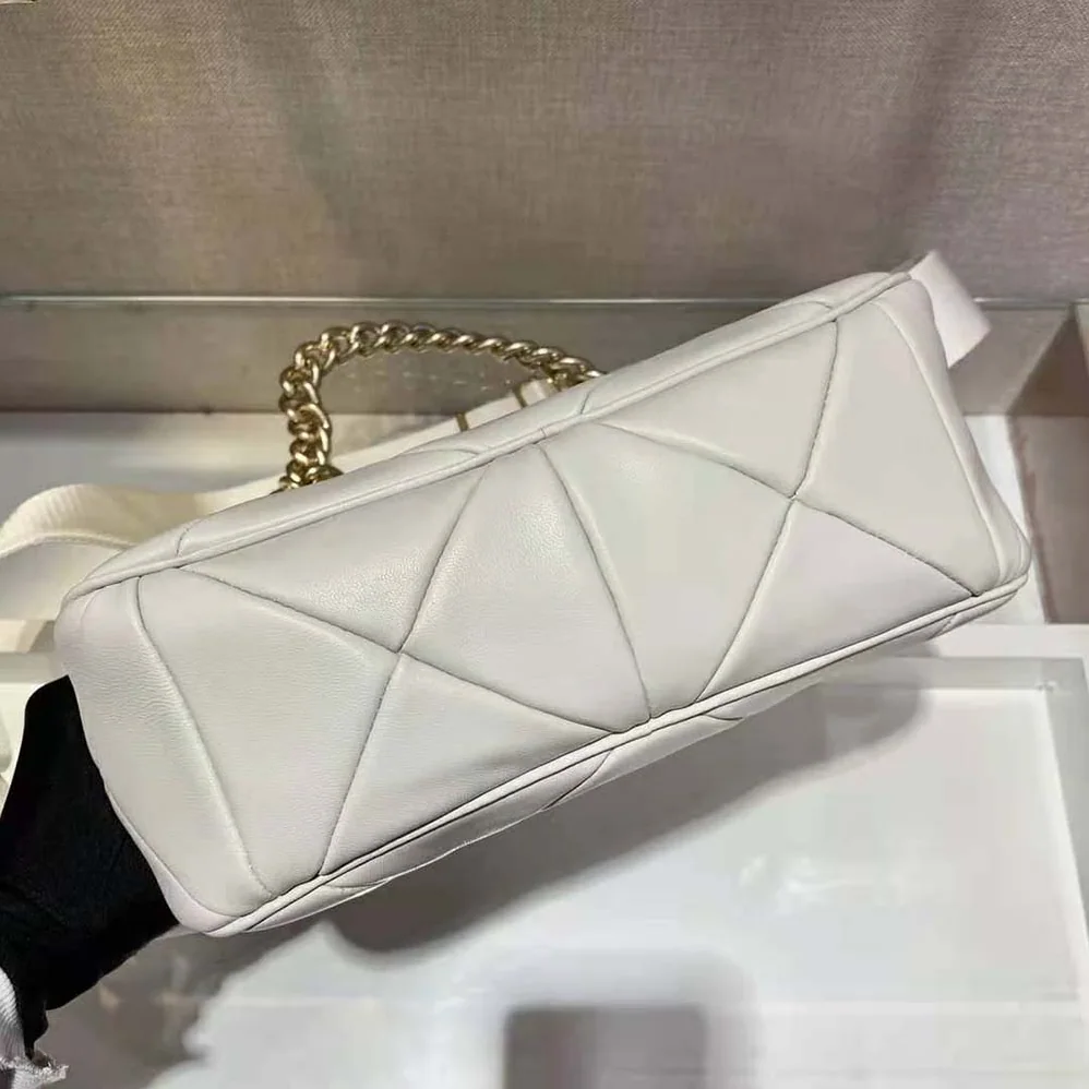 Prada System Nappa Leather Patchwork Shoulder Bag for Women in White Prada System Nappa Leather Patchwork Shoulder Bag for Women in White
