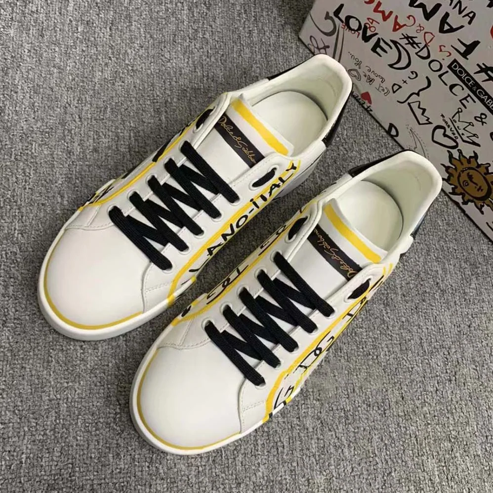 Dolce Gabbana D&G Limited Edition Portofino Sneakers for Unisex in Yellow Dolce Gabbana D&G Limited Edition Portofino Sneakers for Unisex in Yellow