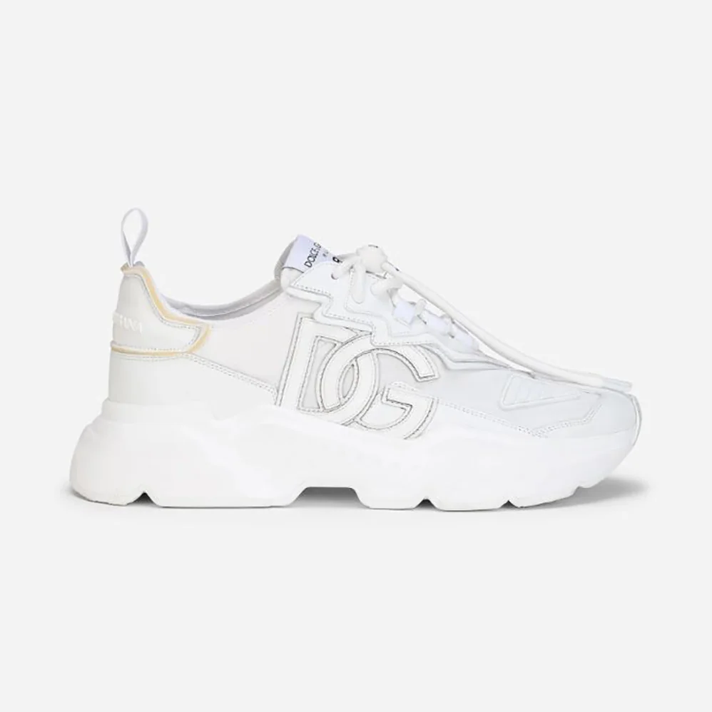 Dolce Gabbana D&G Mixed-materials Daymaster Sneakers for Women in White Dolce Gabbana D&G Mixed-materials Daymaster Sneakers for Women in White