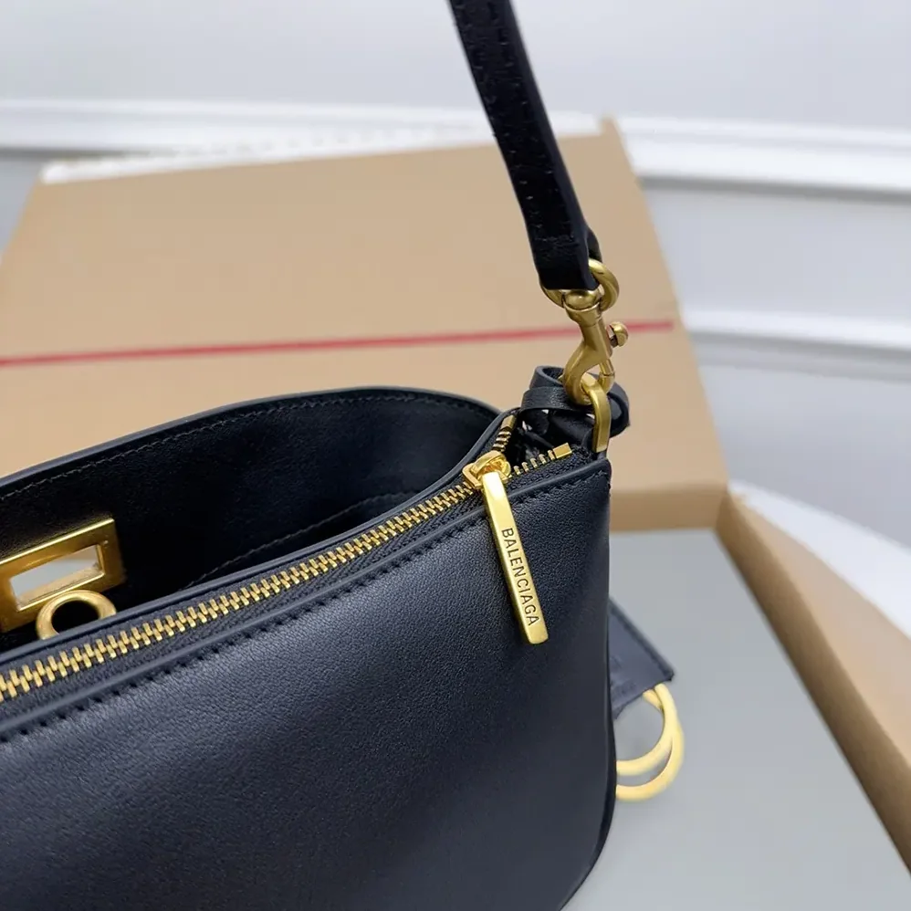 Balenciaga Rodeo Sling Pochette in Black Smooth Calfskin for Women Balenciaga Rodeo Sling Pochette in Black Smooth Calfskin for Women