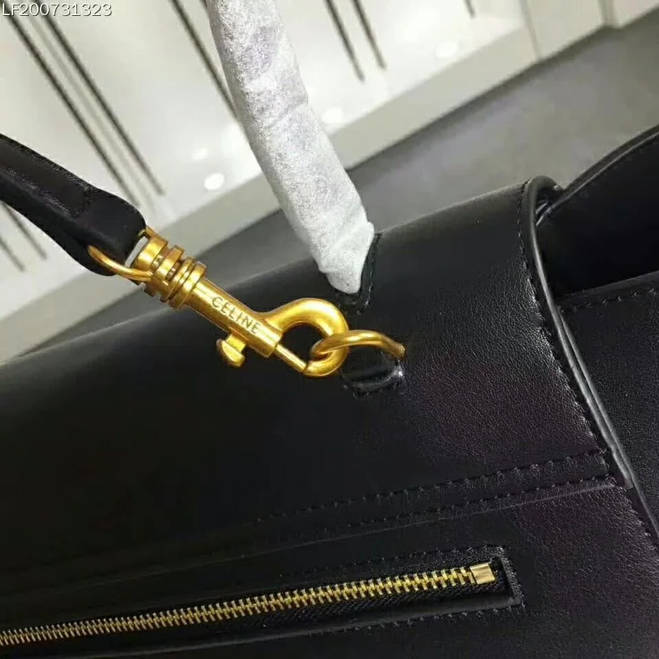 Celine Small Belt Bag in Smooth Calfskin Leather in Black