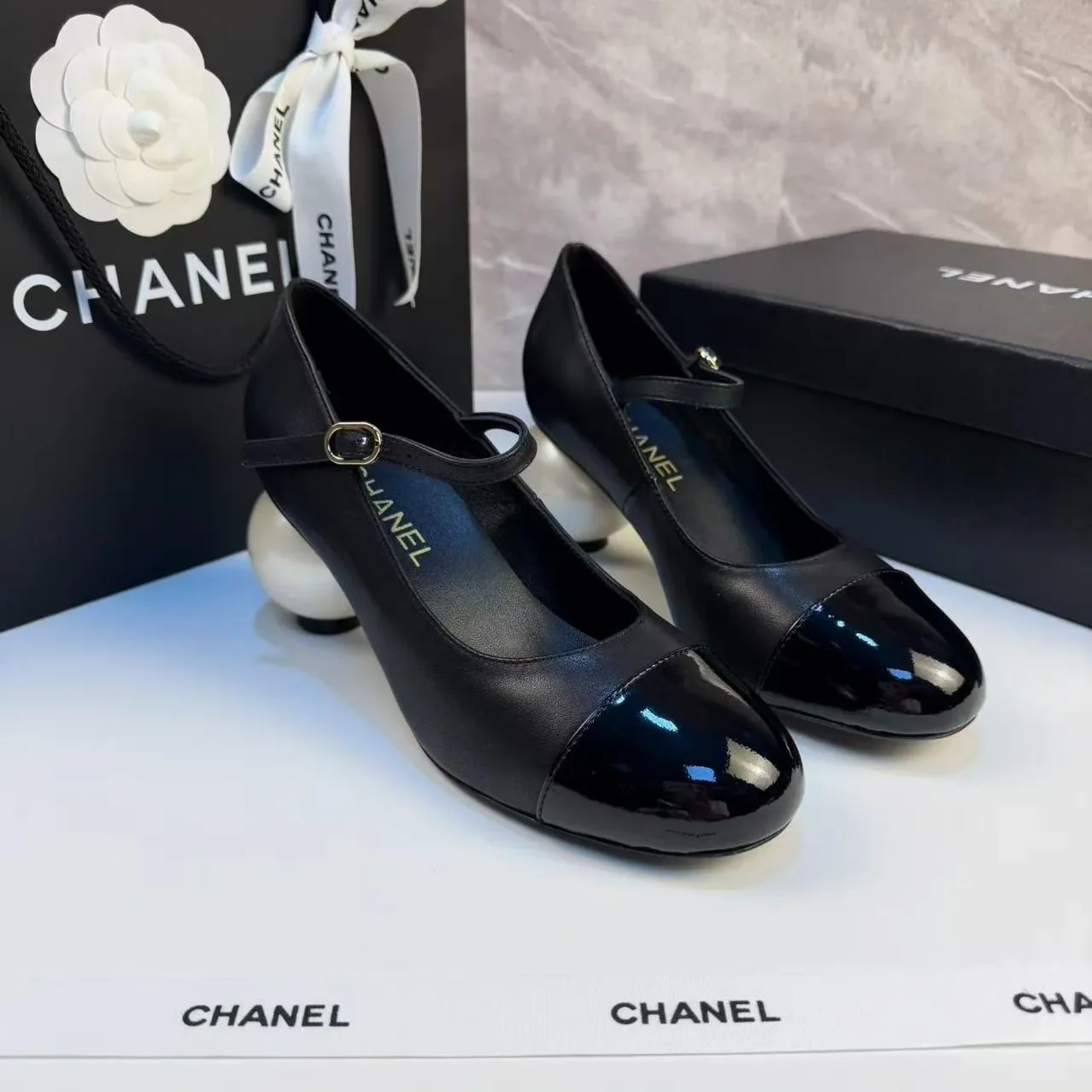 Chanel Mary Janes Black