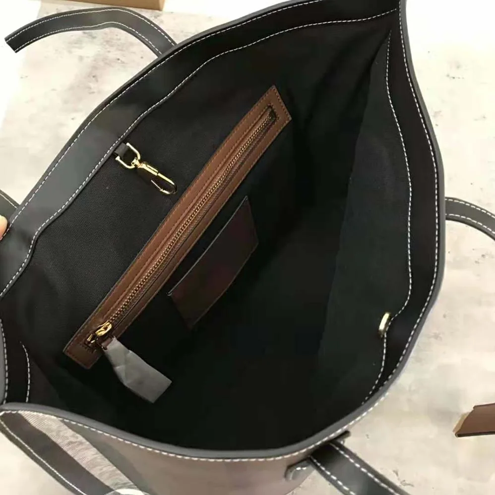 Burberry Check Tote in Calf Leather for Women