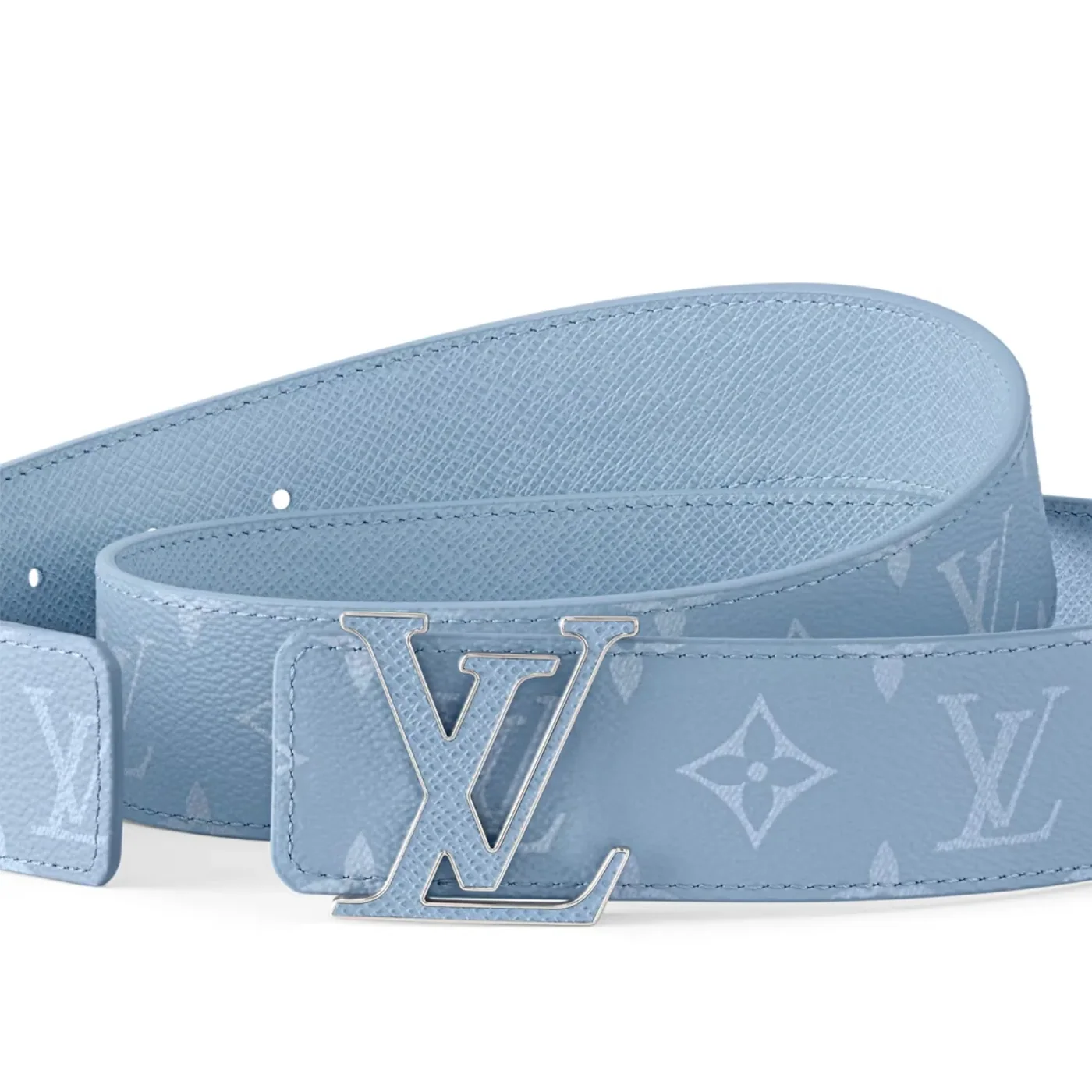 Louis Vuitton LV Initiales Reversible Belt Sky Blue