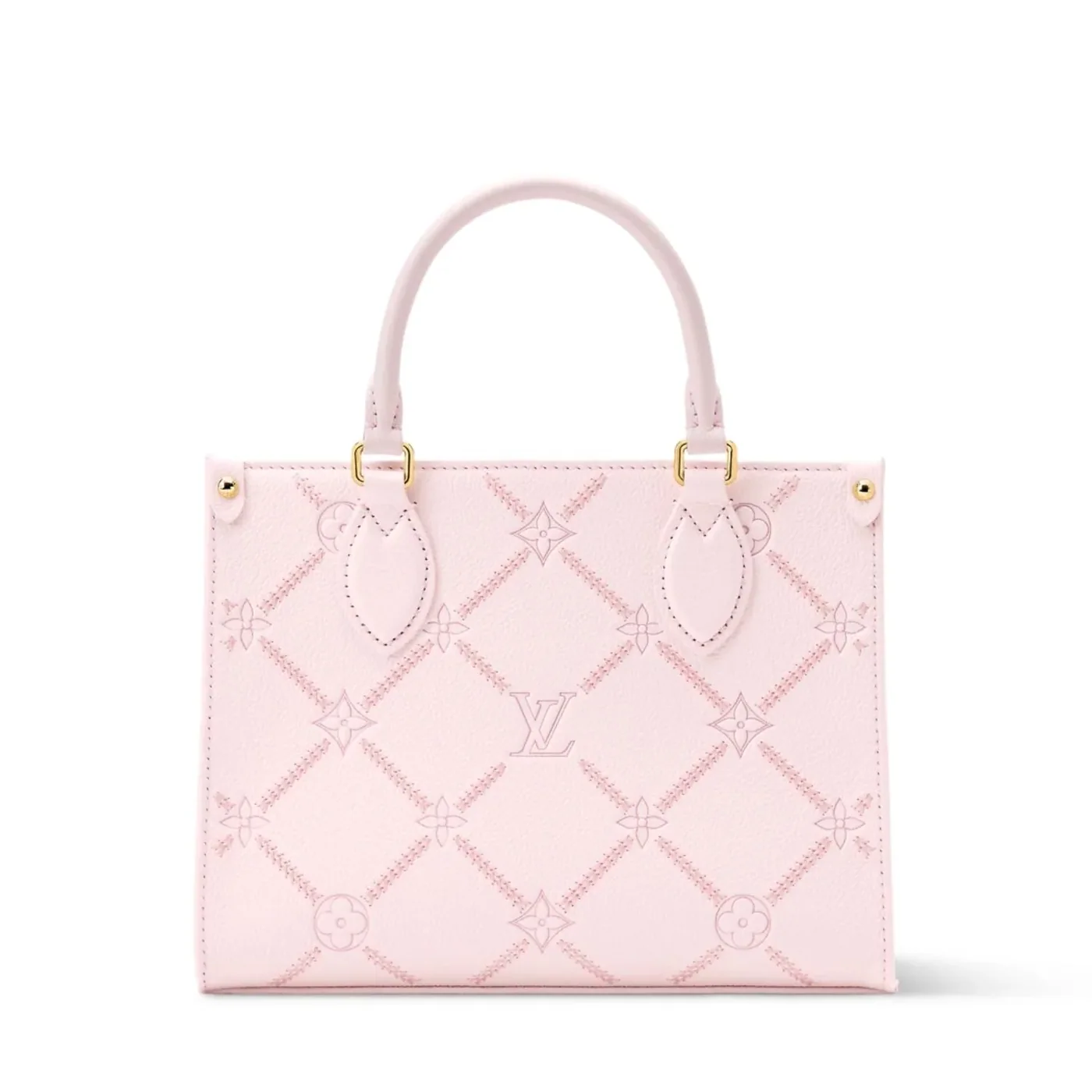 Louis Vuitton Onthego PM Tote Bag / Light Bliss Couture Gold Hardware