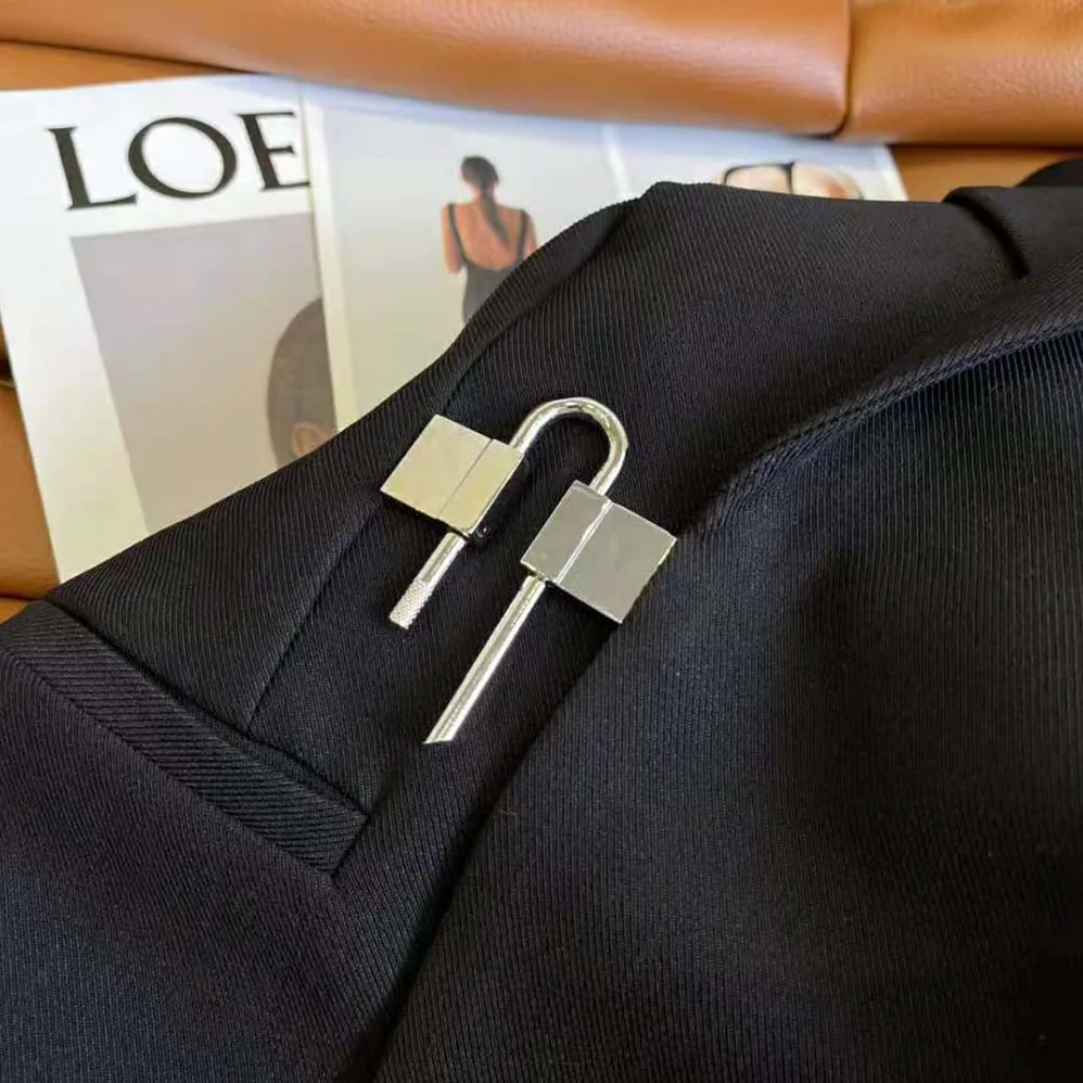 Givenchy Jacket in Lightweight Wool with Padlock for Women in Black Givenchy Jacket in Lightweight Wool with Padlock for Women in Black