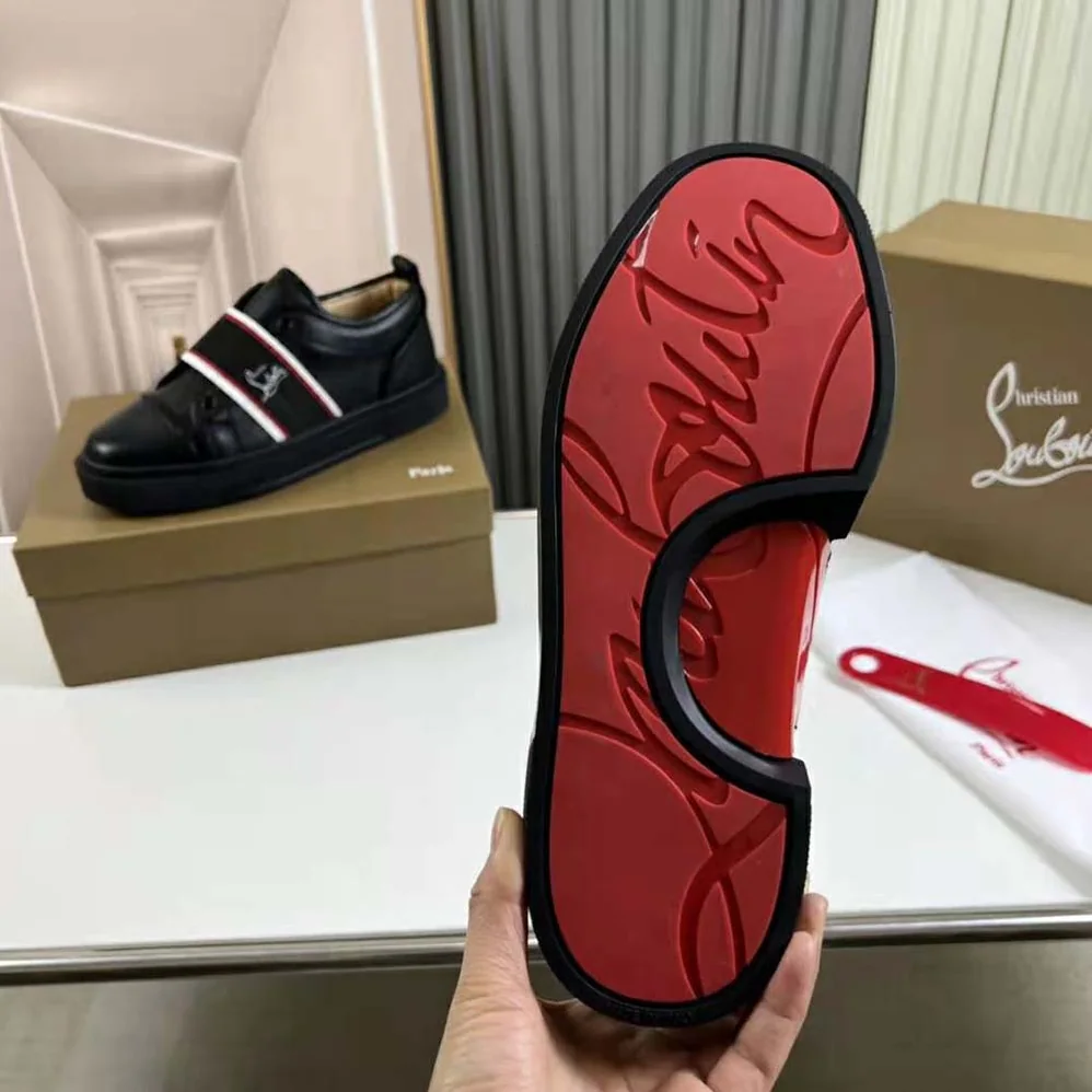 Christian Louboutin Adolescenza Sneakers for Men in Black Christian Louboutin Adolescenza Sneakers for Men in Black