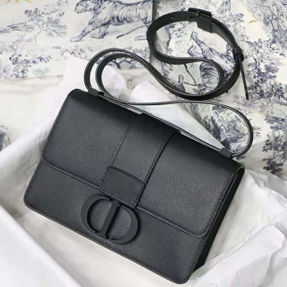Dior 30 Montaigne Bag Black Ultramatte Grained Calfskin for Women Dior 30 Montaigne Bag Black Ultramatte Grained Calfskin for Women