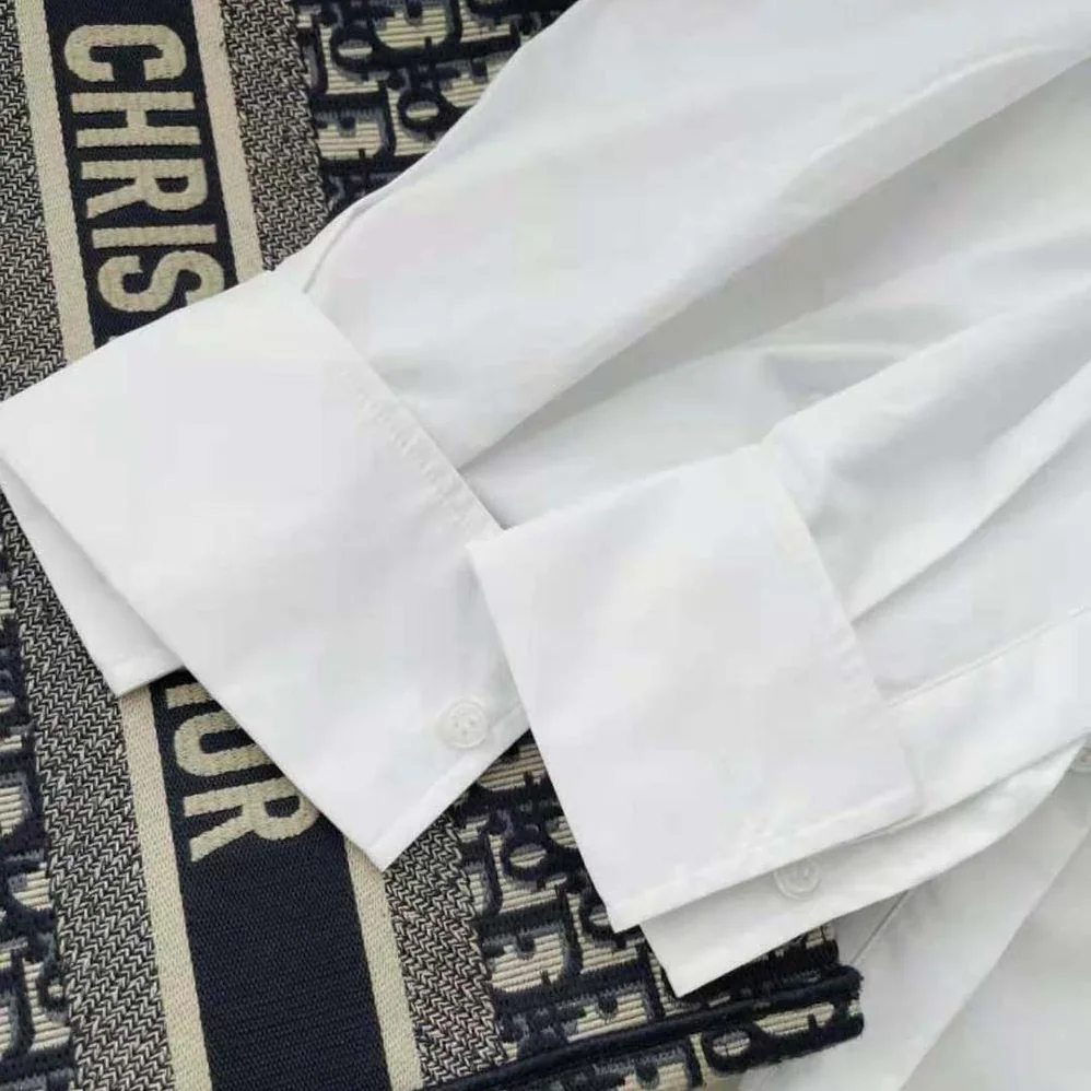 Dior Blouse with Ruffles White Cotton Poplin for Women Dior Blouse with Ruffles White Cotton Poplin for Women