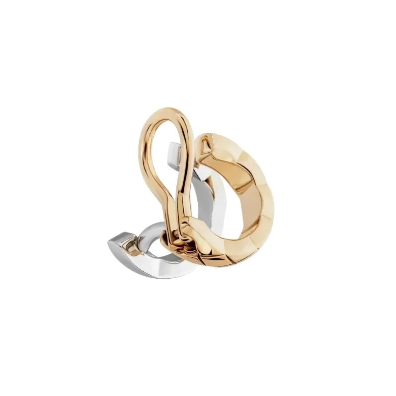 Chanel Coco Crush Single Earring White in Beige Gold