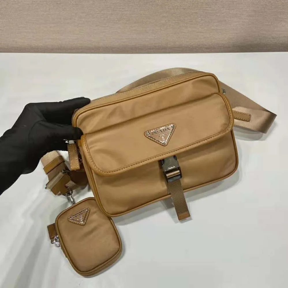 Prada Re-Nylon and Saffiano Leather Shoulder Bag for Men
