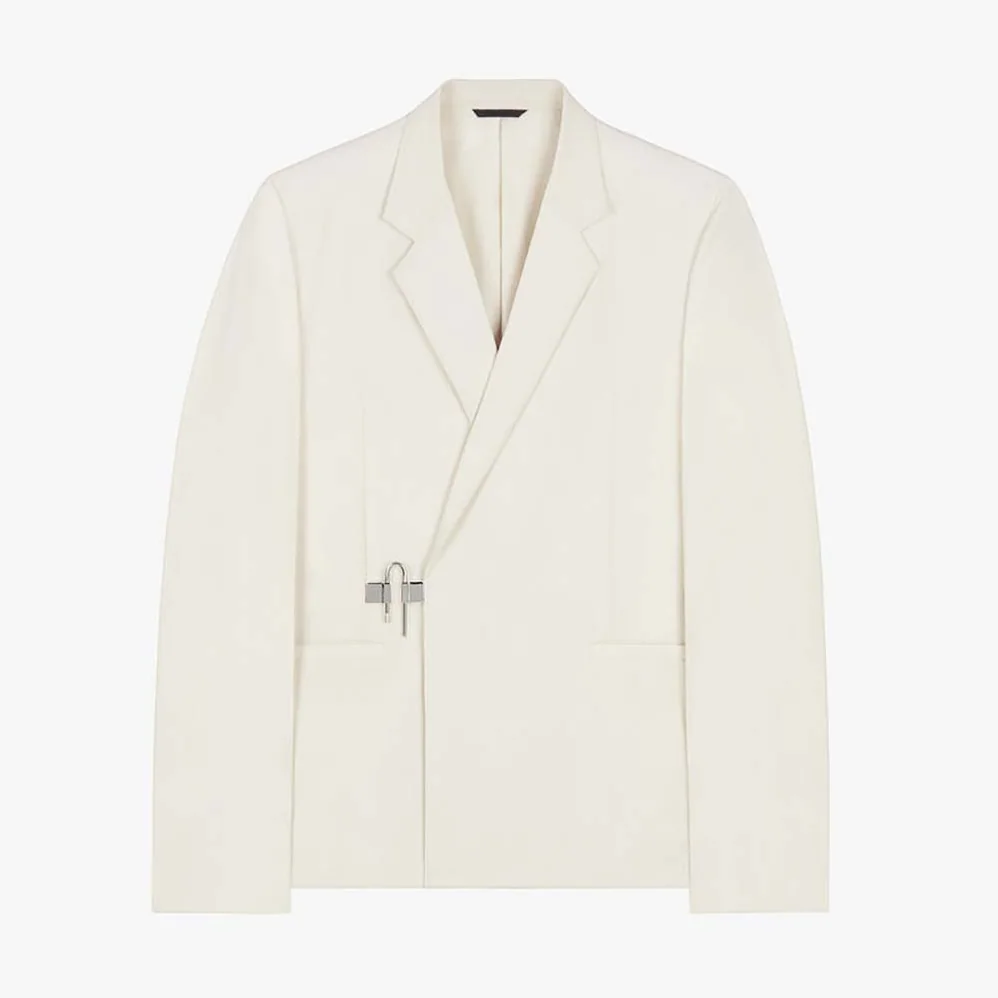 Givenchy Slim Fit Jacket in Lightweight Wool with Padlock for Men Givenchy Slim Fit Jacket in Lightweight Wool with Padlock for Men