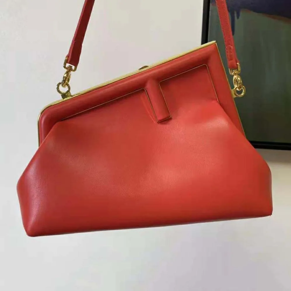 Fendi First Small Red Leather Bag for Women Fendi First Small Red Leather Bag for Women