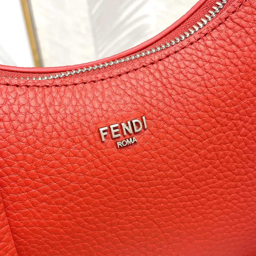 Fendi Mini Fendessence Small Red Selleria Bag with 264 Hand for Women in sewn Topstitches Fendi Mini Fendessence Small Red Selleria Bag with 264 Hand for Women in sewn Topstitches