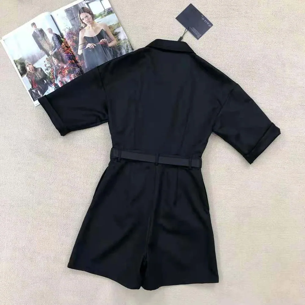 Prada Re-Nylon Playsuit for Women in Black
