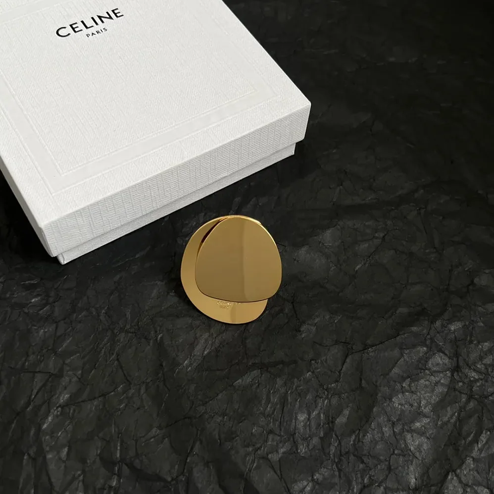Celine Petale Ring in Brass with Gold Finish for Women