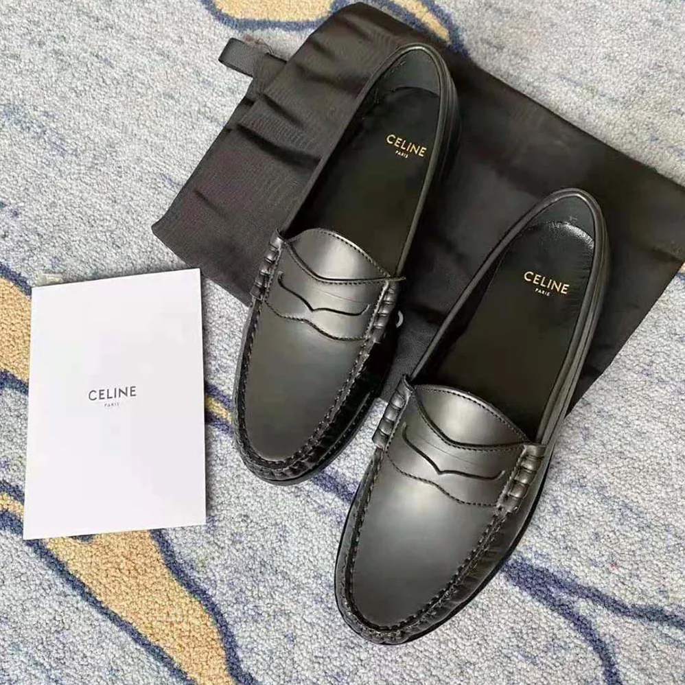 Celine Luco Loafer in Polished Calfskin for Women in Black Celine Luco Loafer in Polished Calfskin for Women in Black