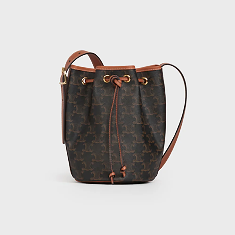 Celine Small Drawstring Bag in Triomphe Canvas for Women Celine Small Drawstring Bag in Triomphe Canvas for Women