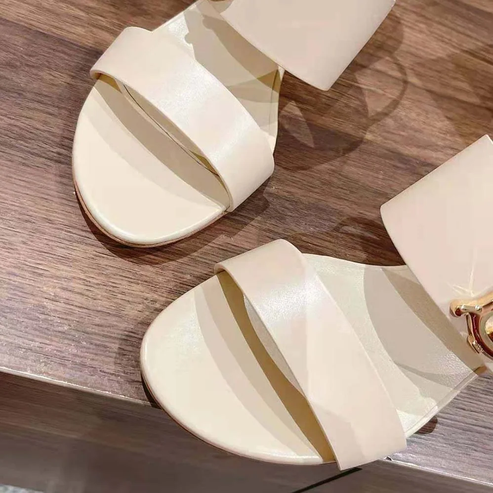 Burberry Monogram Motif Leather Sandals for Women in White Burberry Monogram Motif Leather Sandals for Women in White