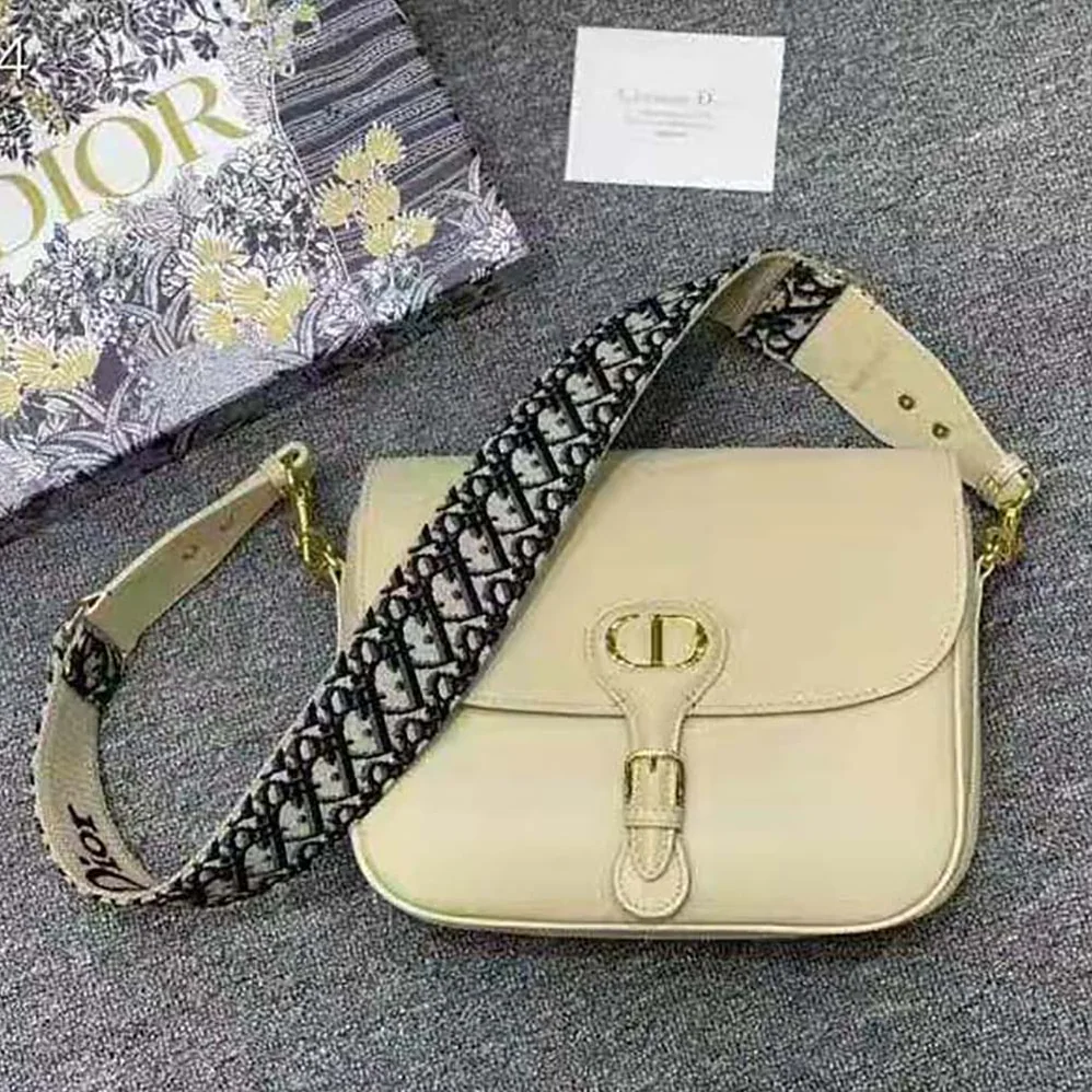 Dior Large Dior Bobby Bag Box Calfskin for Women in Beige