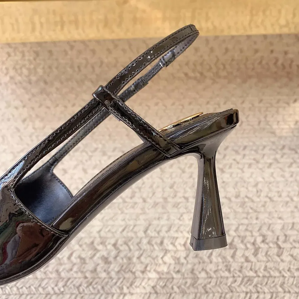 Saint Laurent YSL Jacqueline Slingback Pumps in Patent Leather for Women