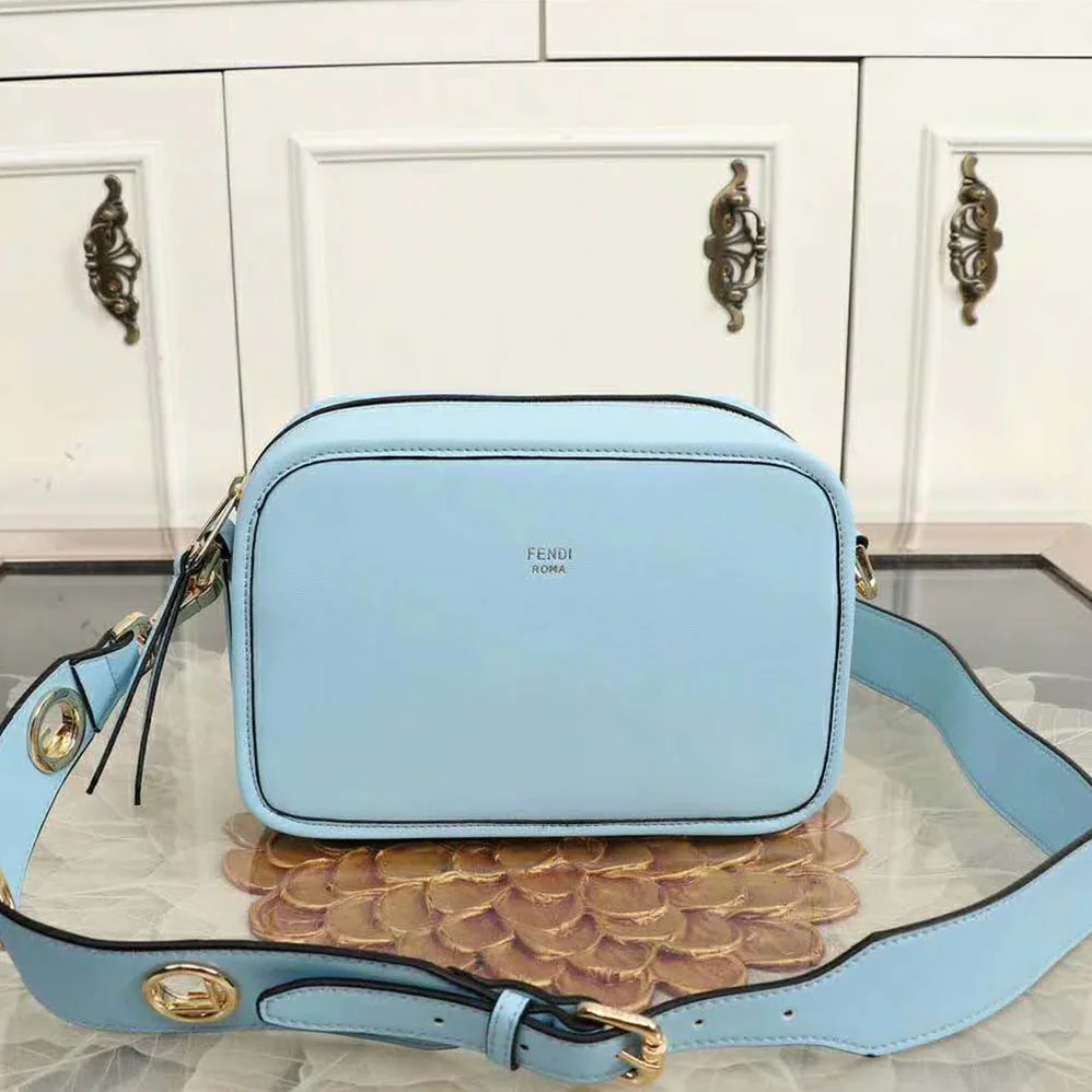 Fendi Camera Case Leather Bag for Women in Blue