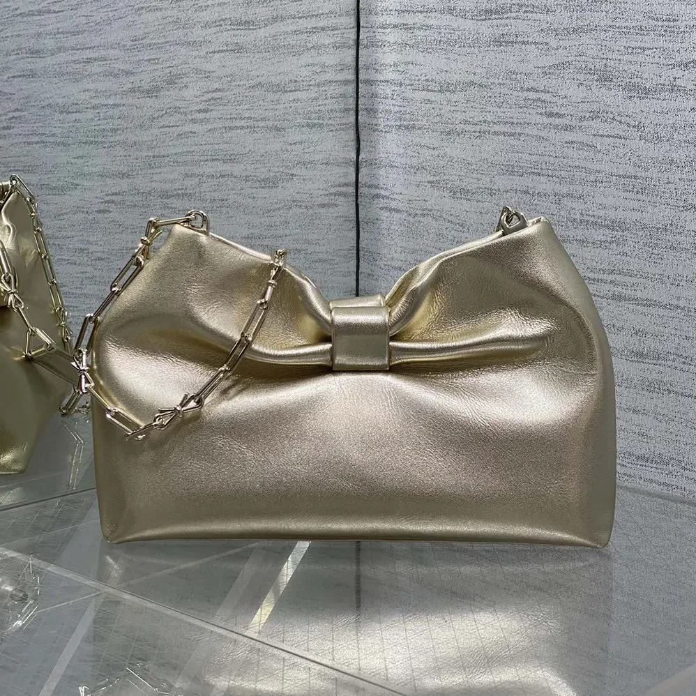 Dior Or Small Dior Bow Bag Mekong Laminated Lambskin for Women Dior Or Small Dior Bow Bag Mekong Laminated Lambskin for Women