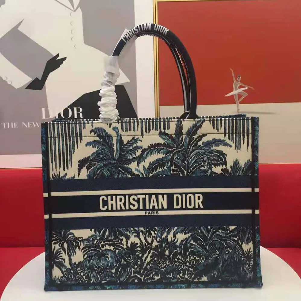 Dior Dior Book Tot Blue Dior Palms Embroidery for Women
