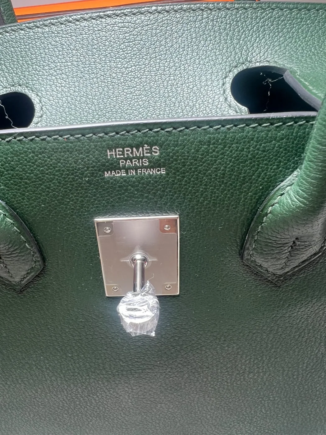 Hermes Birkin 30 Top Handle Bag in Togo Etoupe Silver Hardware