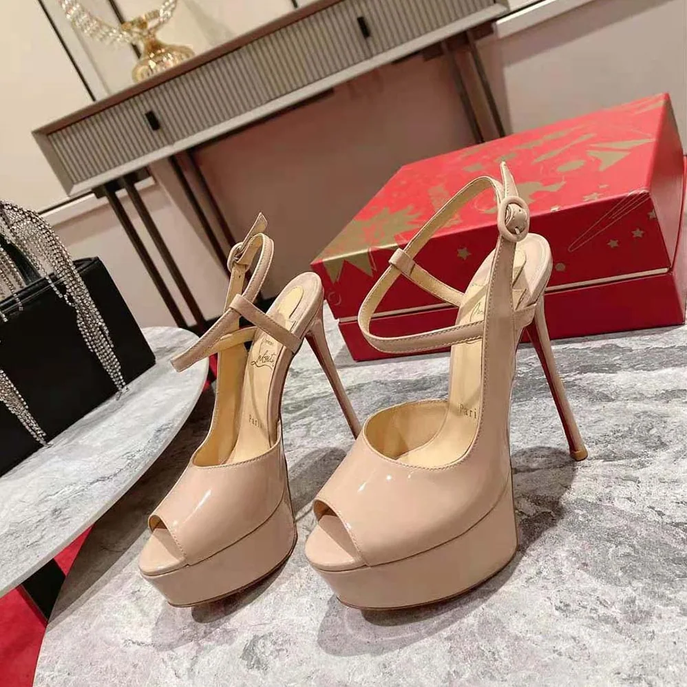 Christian Louboutin So Jenlove Alta 150 mm Heel Height for Women in Sandy
