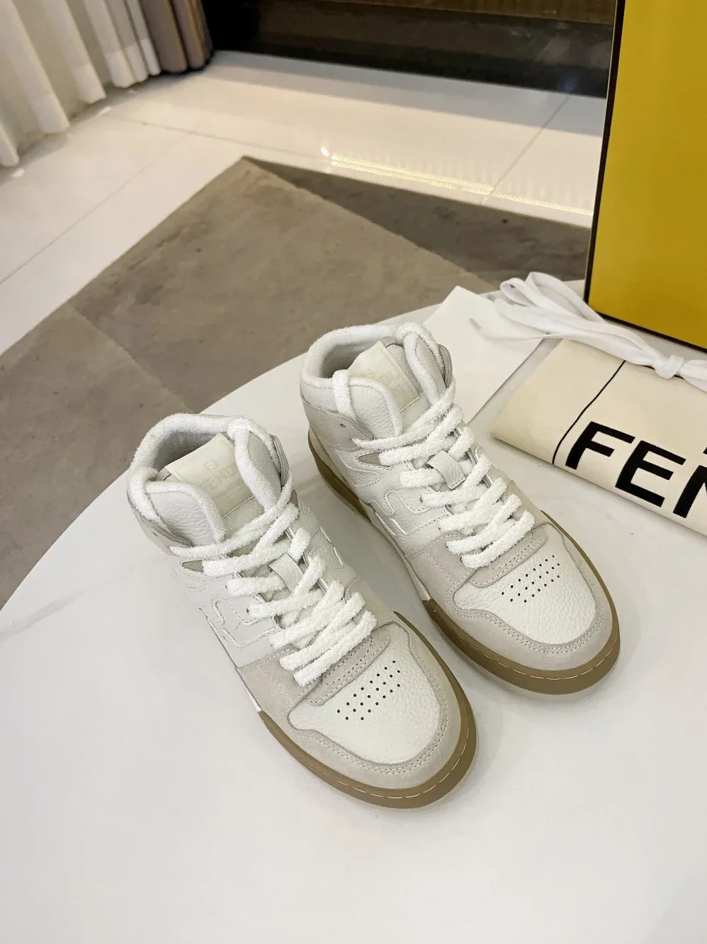 Fendi Low Tops In White Fendi Low Tops In White