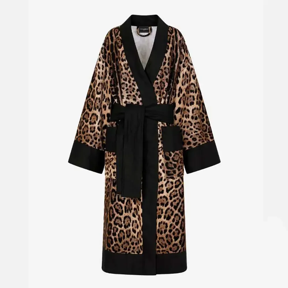 Dolce Gabbana D&G Terry Cotton Bath Robe for Women Dolce Gabbana D&G Terry Cotton Bath Robe for Women