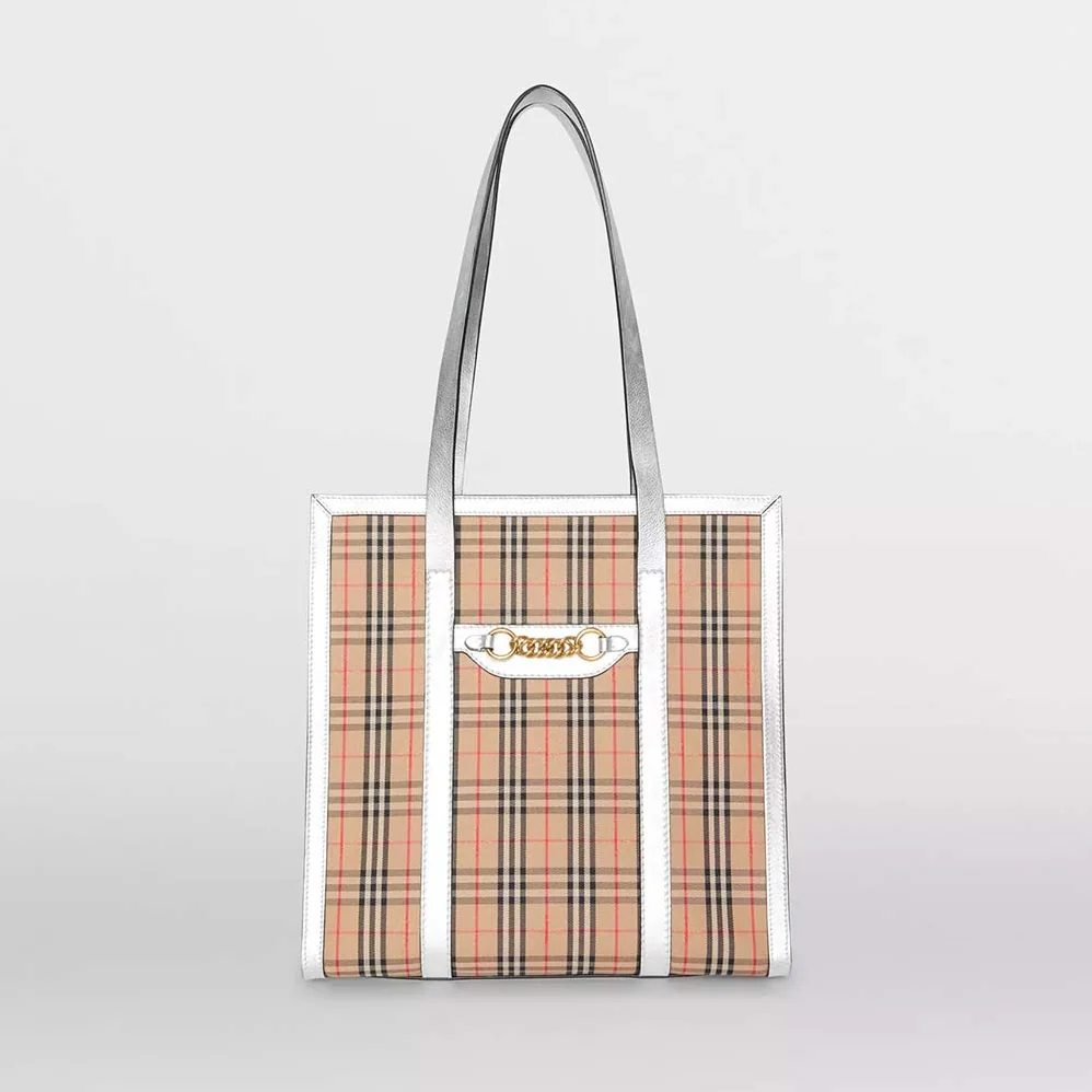 Burberry The Small 1983 Check Link Tote Bag for Unisex
