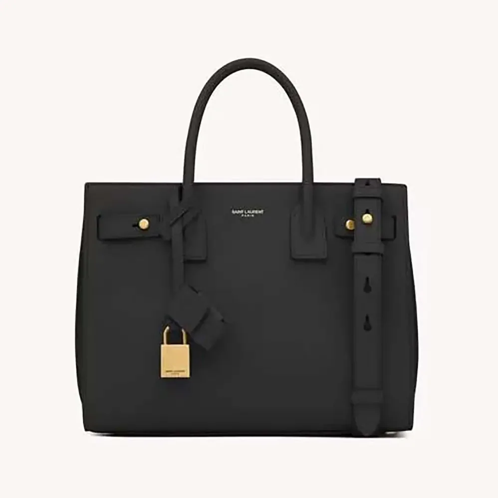 Saint Laurent YSL Baby Sac De Jour In Supple Grained Leather for Women in Black Saint Laurent YSL Baby Sac De Jour In Supple Grained Leather for Women in Black