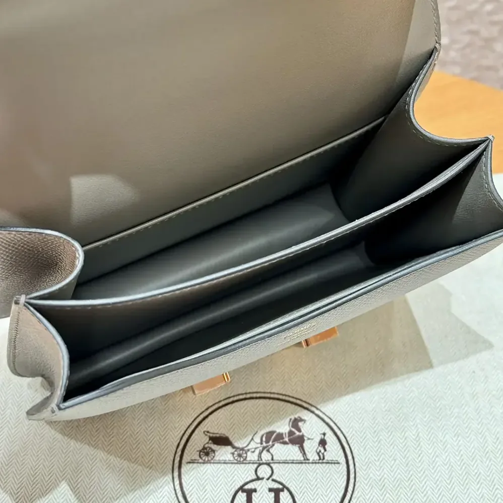Hermes Constance 18 Bag Epsom Leather for Women in Silver/Gold Hermes Constance 18 Bag Epsom Leather for Women in Silver/Gold