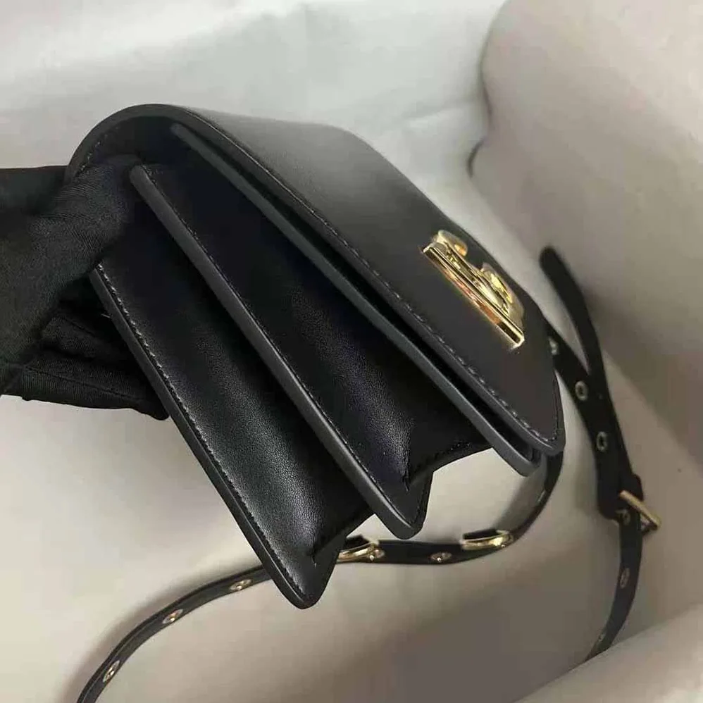 Dolce Gabbana D&G Calfskin Crossbody 3.5 Bag for Women in Black