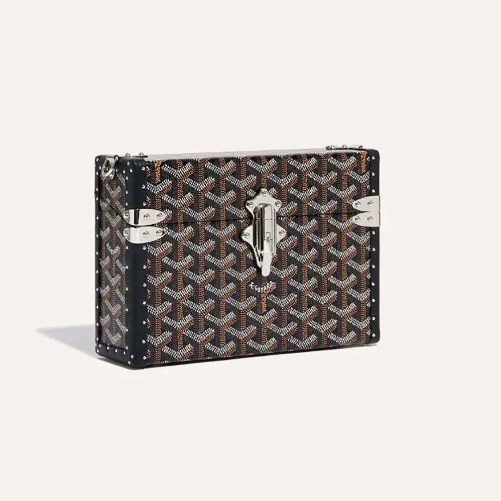 Goyard Cassette Trunk Bag in Goyardine Canvas & Clamecy Cowhide for Women in Black